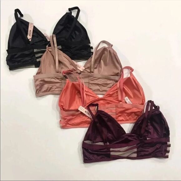 Victoria’s Secret set 4 padded satin Bralette bra - Picture 7 of 7